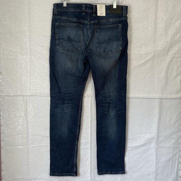 Q/S by S. Oliver Jeans Men’s 34X32 Blue Medium Wash RICK SLIM FIT Distressed NEW - Picture 2 of 11